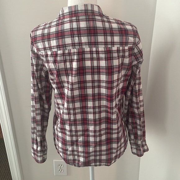 GAP Plaid Button-down Shirt boyfriend fit, small - Picture 3 of 4